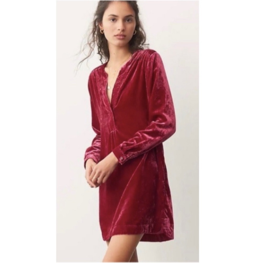 Anthropologie Melody Velvet Tunic Dress